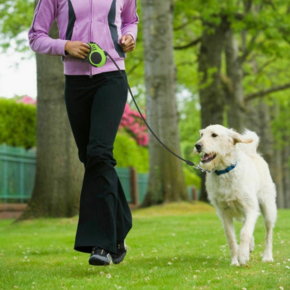 Automatic Retractable Dog Leash - Dual Size Options with Brake & Lock Safety System - furrybabbies.com