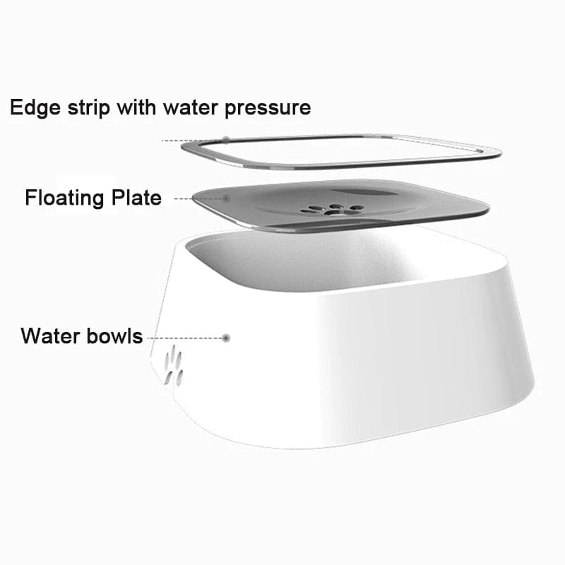 Dog Drinking Water Bowl with Floating Design - Non - Wetting, Non - Skid, Large Capacity - furrybabbies.com