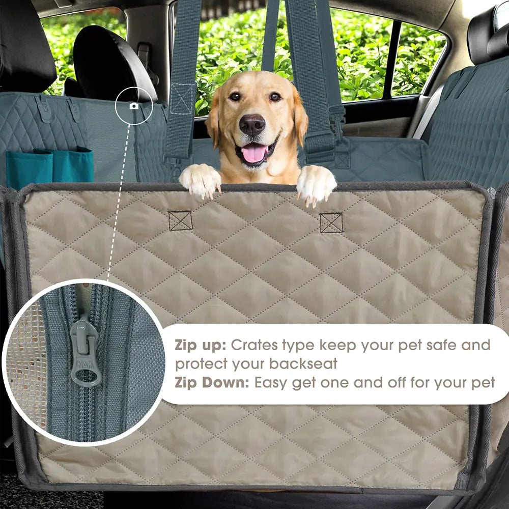 Dog Seat Cover with Mesh Visual Window - furrybabbies