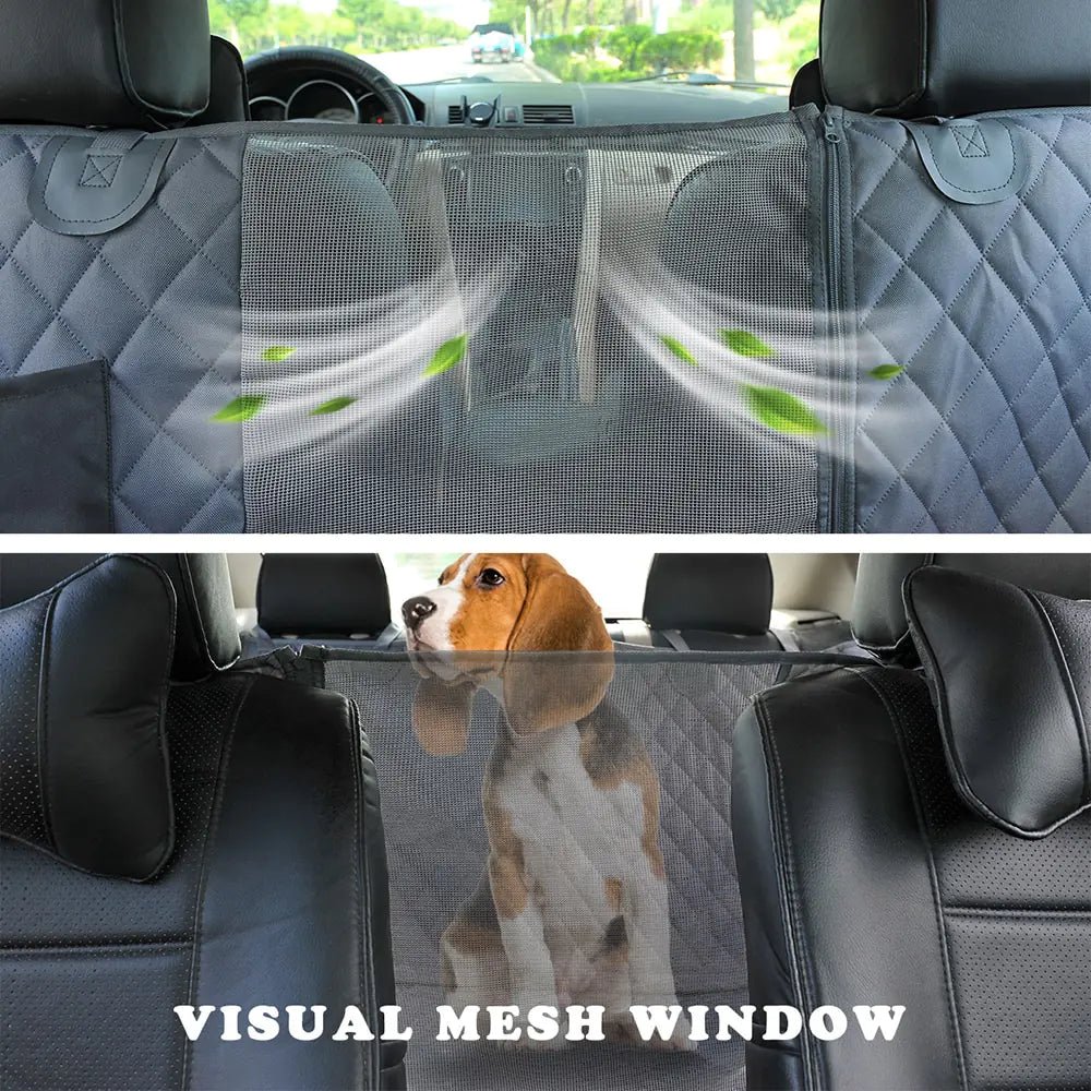 Dog Seat Cover with Mesh Visual Window - furrybabbies