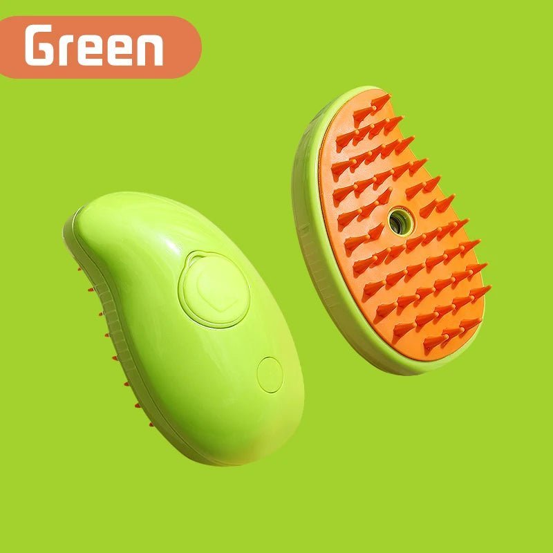 Electric Cat Steam Brush – 3 - in - 1 Pet Grooming Comb with Water Spray for Cats and Dogs, USB Rechargeable - furrybabbies.com