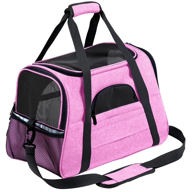 Pet Messenger Carrier Travel Bag - furrybabbies.com