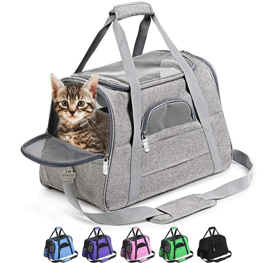 Pet Messenger Carrier Travel Bag - furrybabbies.com