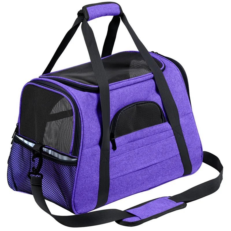 Pet Messenger Carrier Travel Bag - furrybabbies.com