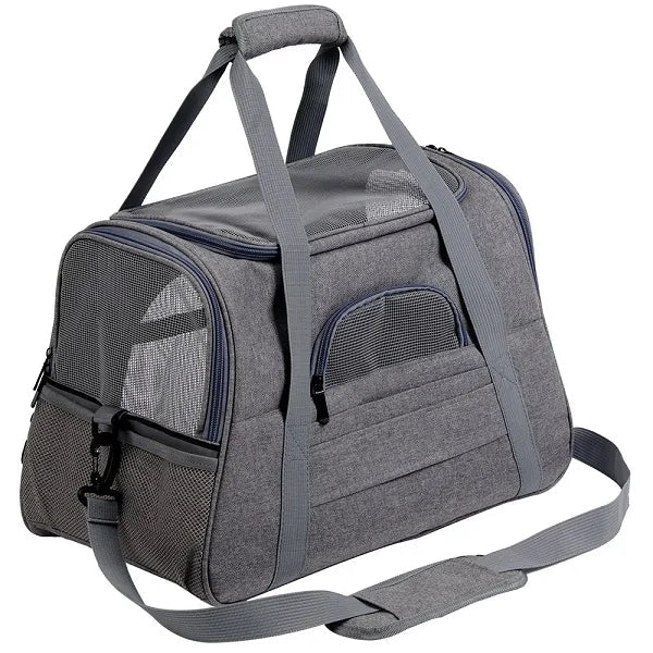 Pet Messenger Carrier Travel Bag - furrybabbies.com