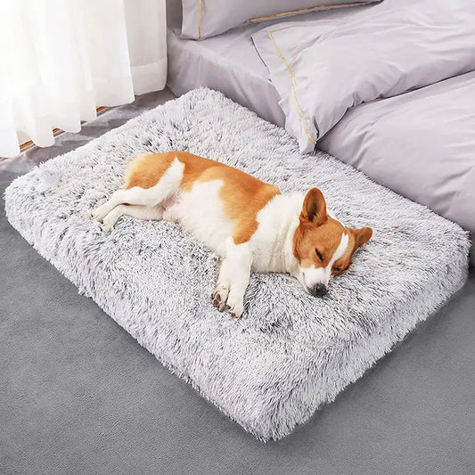 Plush Washable Dog Bed - furrybabbies.com