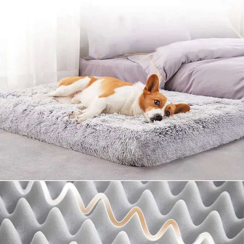 Plush Washable Dog Bed - furrybabbies.com